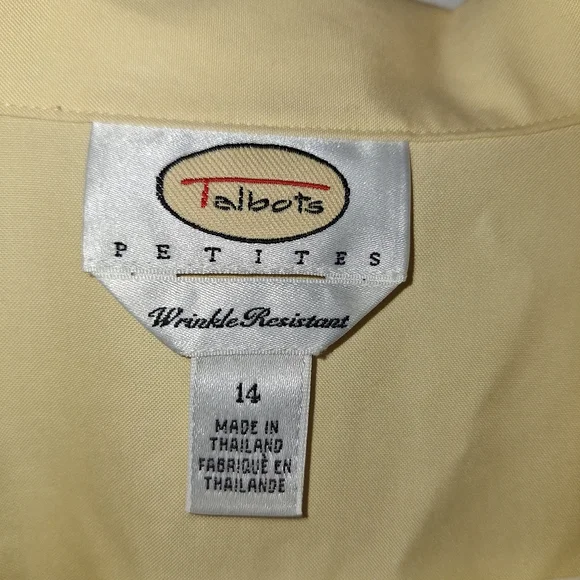 TALBOTS PETITE / yellow size : 14 women's blouse - Picture 2 of 10